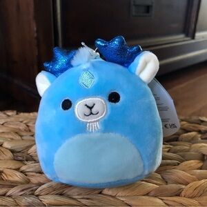 Squishmallows bag clip: Xam the blue Ram 3”